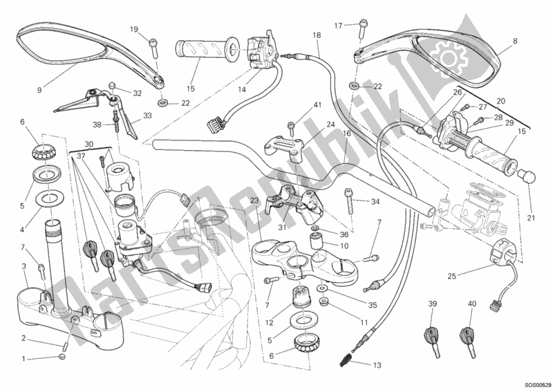 Todas las partes para Manillar de Ducati Monster 696 USA 2012